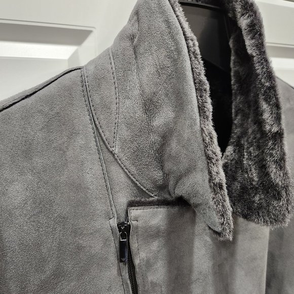 EMPORIO ARMANI Lamb Leather Shearling Jacket - Picture 5 of 16